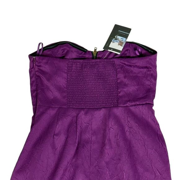 NWT Urban Outfitters | Silence + Noise Dylan strapless mini dress, purple, small - Picture 6 of 15